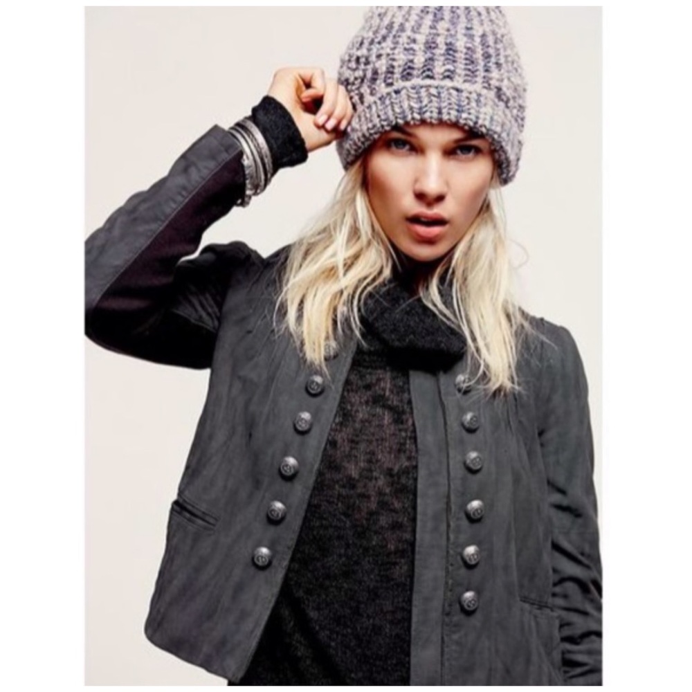 Free People Faux Suede Femme Band Jacket